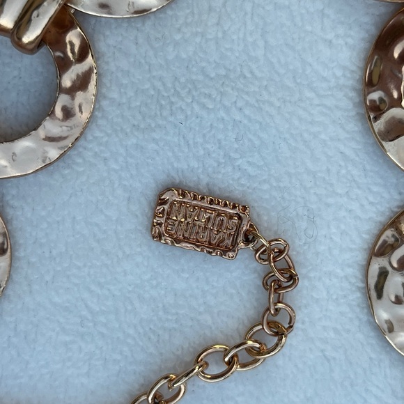 Karine Sultan Marie Link Collar Necklace- Rose Gold - Handcrafted Jewelry - Picture 6 of 9